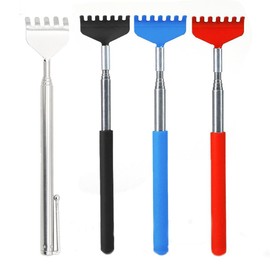 TRKETK 4 Pcs Back Scratcher, Portable Extendable Back Scratcher with Telescopic Handle Telescoping Scratching Tool Stainless Steel Back Scratcher Massager for Adults Men Women Head, Back Massage