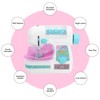Kids Sewing Machine Toy Kit Portable W/Model Tape Scissor Threader