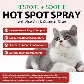 VOSIFSDIY Hot Spot Spray for Cats, Itch Relief for Cats, Relieve Irritated Skin, Long Lasting Moisturizing, Emotional Soothing,Pure Plant-Based Ingredients-100ml(2PCS)