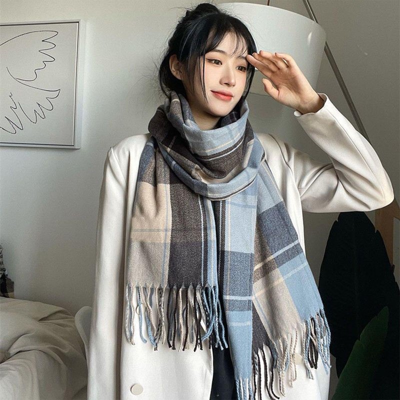 WUFGWBD 1 Piece Plaid Scarf, Retro Scarf, Versatile Scarf, Winter