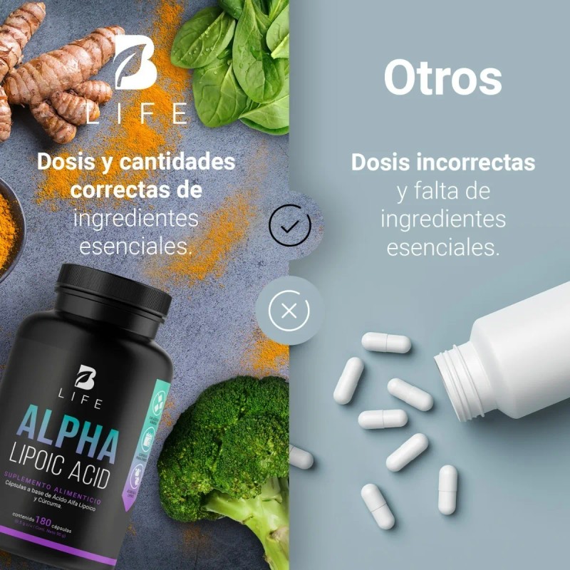 cido Alfa Lipoico D 180 Cpsulas, Alpha Lipoic Acid. B