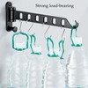 Aluminium Wall Clothes Rack Coat Hook Foldable Balcony 180° Rotating