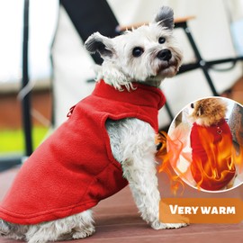 Pack of 2 Dog Jumper Small Dogs, yisight Dog Coat, Dog Clothing & Accessories, Dog Coat for Small Dogs, (M Code) Black and Red, Pet Clothing