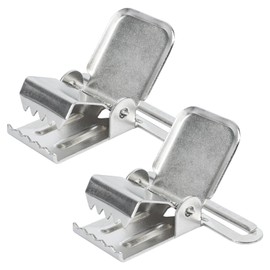 KUNN 2 Inch Suspender Clips Heavy Duty Suspender Clips Metal Holder Fasteners, White Plating, 2 Pcs