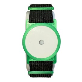CGM Clips UK - Sensor Armband Holder/Protector Compatible with Freestyle Libre 1/2 - Green and Black Strap