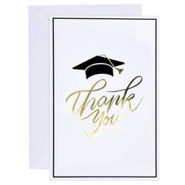 60 Pack Graduation Thank You Cards with White Envelopes Grad Cap Greeting Note Card for High School College Class of 2025 Party Favors 4" x6"