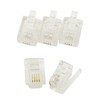 Modular Cord Plug for Telephone Wires, 6 Poles, 2 and