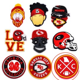 Unbranded KANSAS CITY CHIEFS MAHOMES KELCE FOOTBALL Shoe Clog Charms (YOU PICK) - #7
