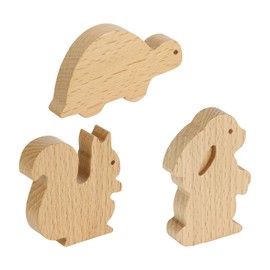 3 Pcs Cute Animals Refrigerator Magnets, Wooden Animal Magnets for Fridge, Wooden Animal Themed Fridge Magnets for Fridge Home & Office Decoration (Cute Animals)
