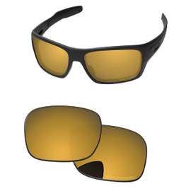 PapaViva Replacement Lenses for Oakley Turbine OO9263 Bronze Golden - Polarized