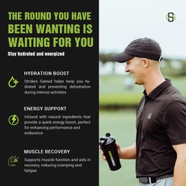 Strokes Gained Strokes Gained Golf Hydration Watermelon Electrolyte Powder ?C Sugar Free Drink Mix Packets ?C Golf Accessories for Men & Women ?C Golf Gifts ?C 20 Stick Packs