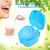 Onwon Denture Case, Denture Cup with Strainer and Lid Retainer