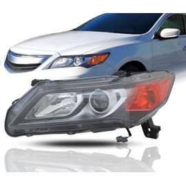 ALLIGATOR AUTO LIGHTS HeadlIight Assembly Replacement For Acura ILX 2013 2014 2015 Base, Hybrid Sedan, Left/Driver Side Halogen Headlamp with Bulbs, DOT & SAE Compliant