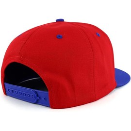 PR Embroidered Snapback Cap with Puerto Rico Flag (Polyester, Red/Blue)