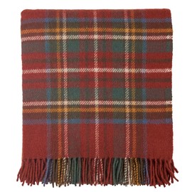Prince of Scots Highland Tweeds 100% Pure New Wool Fluffy Throw (Antique Royal Stewart)