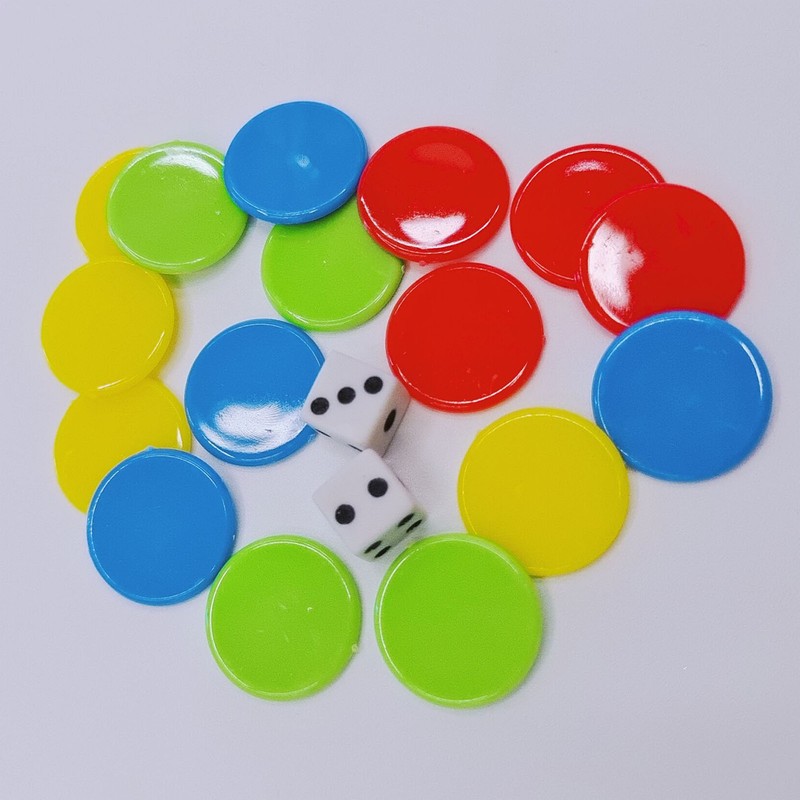 400pcs Learning Counters Chips Round Colorful 3cm Diameter Smooth Multifunctional