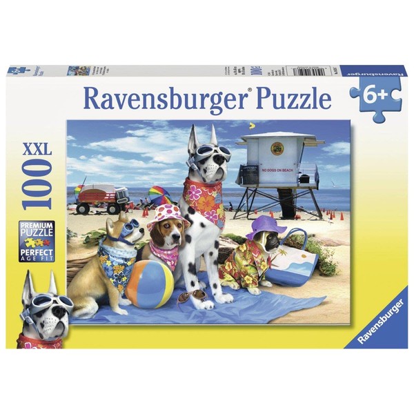 Ravensburger No Dogs on The Beach 100 Piece Jigsaw Puzzle for Kids – Every Piece is Unique, Pieces Fit Together Perfectly , Blue