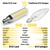 ALIDE E12 100w LED Candelabra Bulbs Replacement C7,4000K Natural White,1200lm