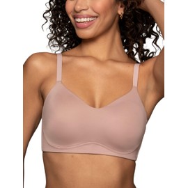 Vanity Fair Women's Wireless Bra, Soft Smoothing Fabrics & Breathable Cups, Simple Sizing Available S-3XL, Baked Blush