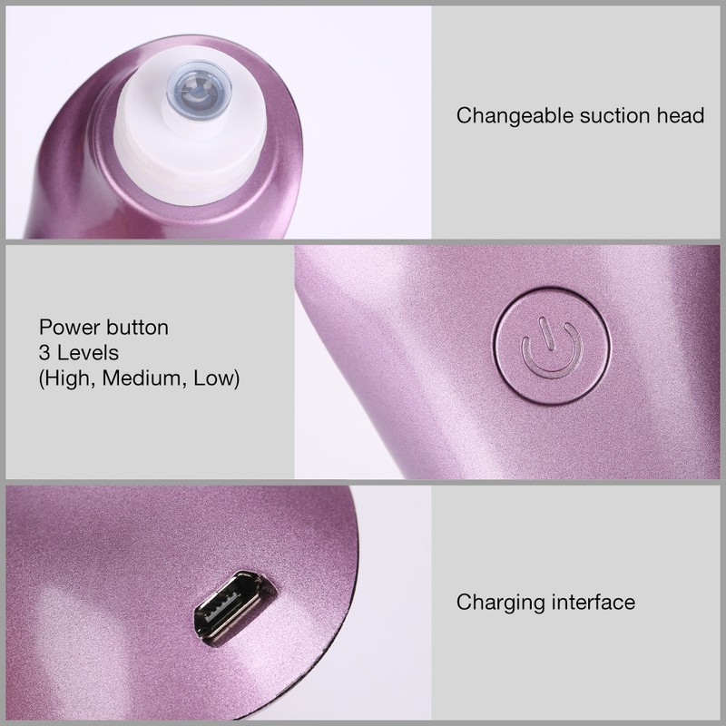 4 Replaceable Heads Blackhead Vacuum Removal Pore Acne Suction Cleanser