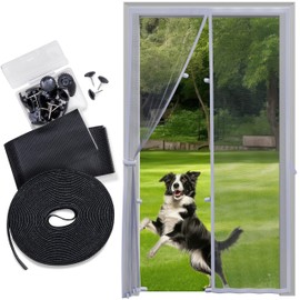 Fiberglass Mesh Magnetic Screen Door – Heavy Duty Self-Closing Hanging Door Net Screen with Magnet Closures – Available in 5 Colors and Many Sizes – Magnetic Door Screen by Sentry Screens