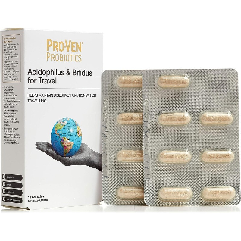 Proven Probiotics Acidophilus and Bifidus for Travellers Capsules - Pack