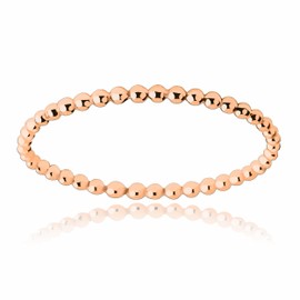 Dot Stacking Ring | Silver, Gold, or Rose Gold | Dotted Beaded Stackable Ring Band | Skinny Thin Bands Midi Ring Thumb Ring | USA Sizes 2-12 (9.5, 14K Gold Fill)