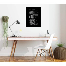 Chain Saw Patent Print Black Matte (8" x 10") M14275