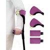 Forearm Crutches Pads-Darkpurple Forearm Crutch Pads and Hand Grip Covers