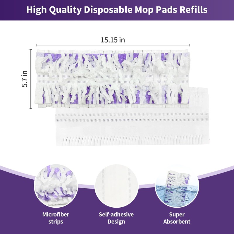BYOFI 16 Pack Disposable Mopping Pads Refills for Swiffer PowerMop