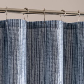 SLEEP ZONE Blue Shower Curtain Waterproof Curtains for Bathroom Decor Bathtub Geometric Shower Curtain 72" × 72"