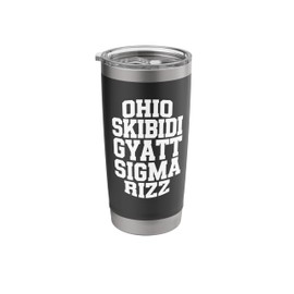 Ohio Skibidi Gyatt Sigma Rizz Funny Meme Vintage Birthday Stainless Steel Insulated Tumbler