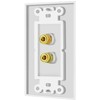 Tunghey 2Pack Gold Plated Speaker Wall Plate, Banana Plug for