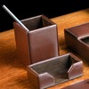 Dacasso Bonded Leather Pencil Cup - Luxury Cup Storage for