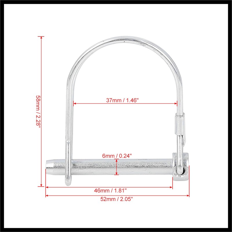Hihaha 2pcs Bicycle Arch D Shape Trailer Shaft Locking Pin