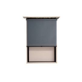 Roll Screen Blue Width 17.7 inches (45 cm) Length 70.9 inches (180 cm) Curtain Rod Mount Steel Rack Blindfold