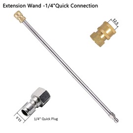 Pack of 2 Pressure Washer Extension Rod, 1/4 Inch Pressure Washer Extension Rod Lance for Pressure Washer Gun