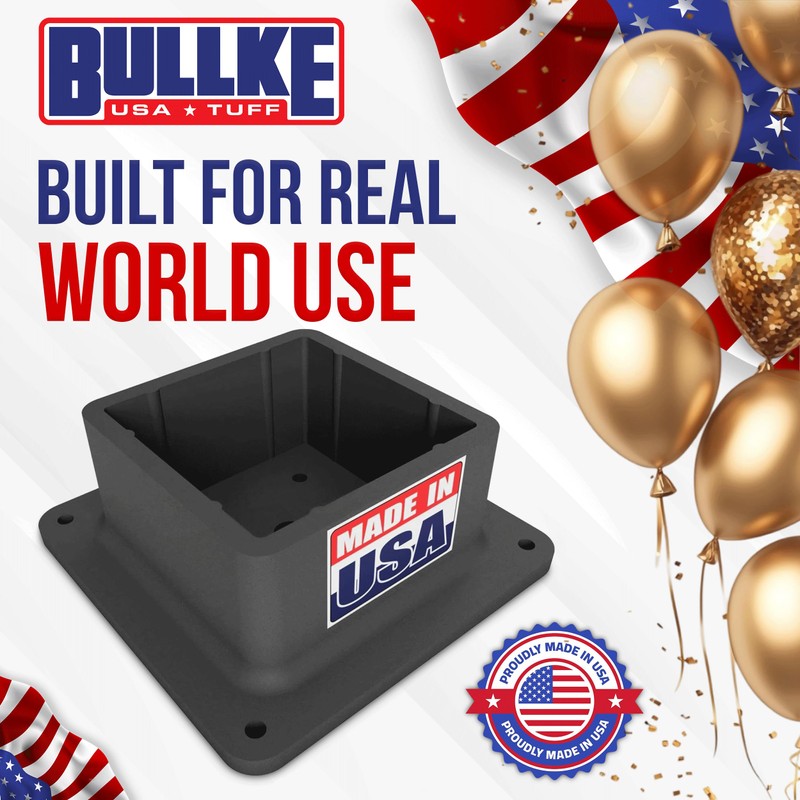 USA-Made 4x4 Post Base Bracket Anchor - Never Rust or