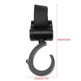 Fdit 2pcs Ganchos de Cochecito Plástico de Abs Rotación de 360 ° del Bebé Cochecito Infantil Ganchos de Silla Colgadores para El Bebé Bolsas de Pañales