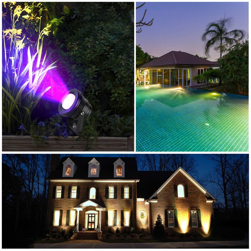 Kefflum 10 W RGB LED Garden Light Spotlight, 230 V