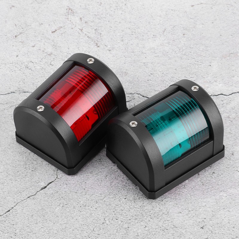 Pair of IP66 Signal Lamp Red Green LED Navigation Warning