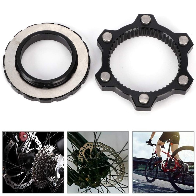 Keenso Center Lock Adapter, Disc Brake Hub Adapte Bicycle Center