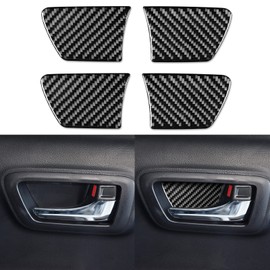 NVCNX Real Carbon Fiber Compatible with Toyota Tacoma 2016-2023 2017 2018 2019 2020 2021 2022 Accessories Car Door Bowl Cover Interior Trim Sticker Decal Black 4PCs