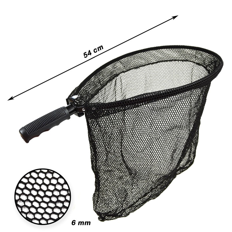 Namaka® Mini Fishing Net in Racquet Shape - Cotton Mesh