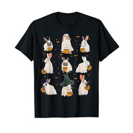 Cute Fall Bunny Ghost Costume Rabbit Lover Spooky Season T-Shirt