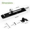 Galvanised Brenton Bolt Sliding Door Lockable Padbolt – 8" (202mm)