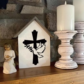 16 Pieces Christian Stencils for Painting Bible Cross Stencils for Crafts Reusable Faith Stencil for Wood Sign Crafts Fabric Canvas Wall Paper Drawing Home Decor (16 Christian)