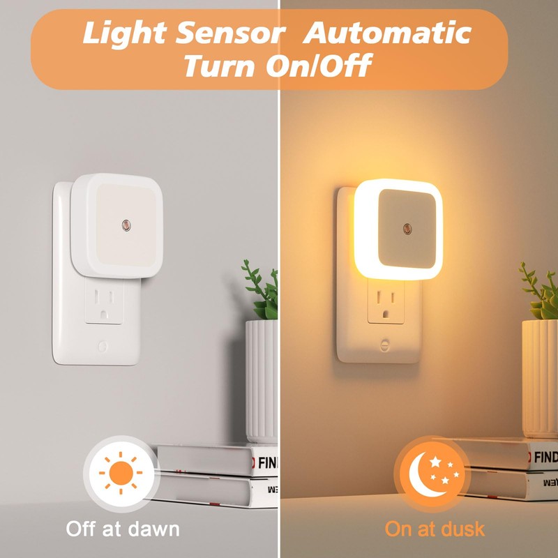 Sujeet Night Light, Night Lights Plug into Wall 4-Pack, Nightlight