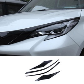 ERIDANUS Auto Accessories Fit for Toyota Sienna 2025 2024 2023 2022 2021 Front Hood Bonnet Grille Stripe Cover Trim (Black) ABS 4 PCS