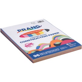 Prang Prang (Formerly Art Street) Lightweight Construction Paper, 8 Assorted Colors, 9" x 12", 96 Sheets